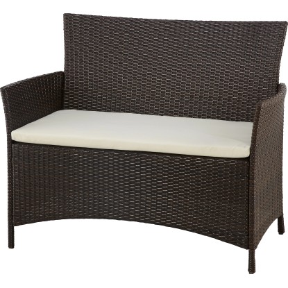 Komplet vrtnega pohištva Canera 4-delni poliratan rjave barve