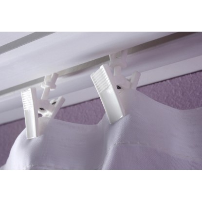 Gardinia Drsni obročki s sponko Bel 20 kosov