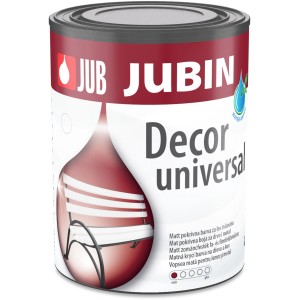 JUB Barva za les in kovino Jubin Decor universal bela mat 650 ml