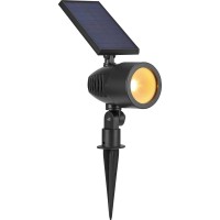 Solarni LED-reflektor Fano črn
