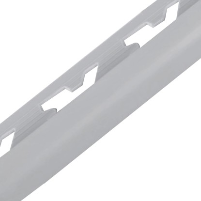 Arcansas Četrtina kroga PVC svetlo siv 1 x 2,7 x 250 cm