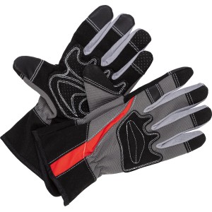 Delovne rokavice s silikonskimi čepki črno-sive velikost 8