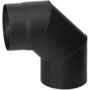 Asada Dimno koleno 90° 160 mm črna