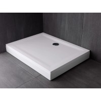 Kolpa san Tuš kad Canary bela 100 cm x 80 cm z oblogo liti marmor
