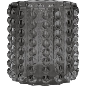 Stojalo za čajne svečke Midnight Mystery Temno sivo steklo 9 cm x Ø 9 cm