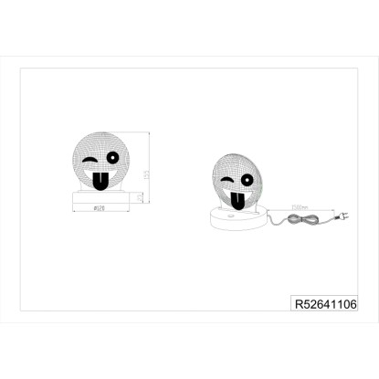 LED namizna svetilka Smiley chrome 1-plamenska 3,2 W