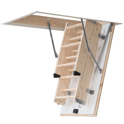 Dolle Podstrešne stopnice Kompakt 3-delne s pokrovčki na nogah 120 x 60 cm FSC®