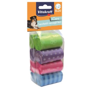 Vitakraft Vrečke za iztrebke barvne 8 x 20 kos