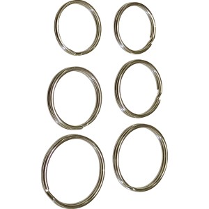 Keymax Obesek za ključe 6-kratni paket Veliki Srebrna