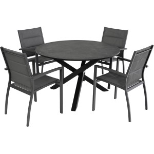 Komplet vrtnega pohištva Baltimora 5-delni antracit