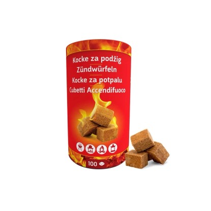 Bio kocke za podžig v kartonski tubi 100 kock