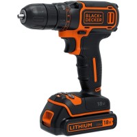 Black+Decker 18 V Baterijski vrtalni vijačnik BDCDC18B-QW vklj. z bat. 1,5 Ah