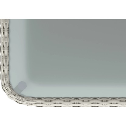 Gulfport Sedežna garnitura iz ratana 4-delna siva