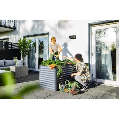 Kovinska visoka greda Anracit 150 cm x 70 cm x 70 cm