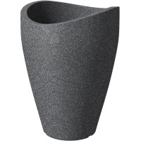 Scheurich Cvetlični lonec Wave Globe High Ø 30 cm x 40 cm črn granit