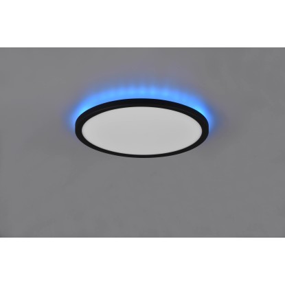 Reality Stropna LED-svetilka Aureo 1-plamenska črna mat Ø 29 cm