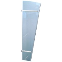 Roro Stranska stena za nadstrešek V171 aluminij 58 cm x 185 cm nerjavno jeklo