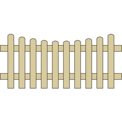Obokana palisada , tlačno impregnirana, 80 cm x 180 cm FSC®