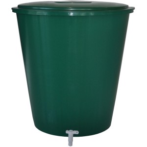 Zbiralnik za deževnico okrogli s pipo in pokrovom 500 l