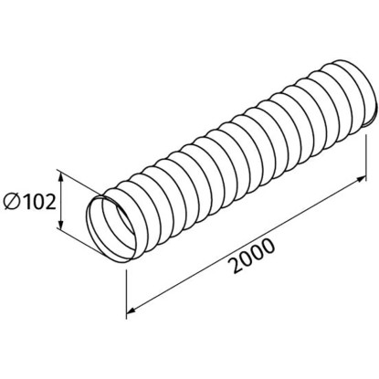 System 100 PVC-cev 2 m tip 660 težko vnetljiva