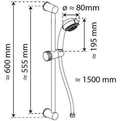 Eisl VITAL Komplet za prhanje krom