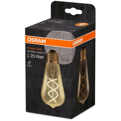 Osram LED-sijalka Edison 1906 E27/5 W (250 lm) Toplo bela