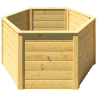 Weka Montažna visoka greda 669 6-kotna 143 x 120 x 68,5 cm Natur