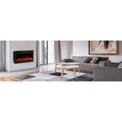 El Fuego LED električni kamin Luzern z ogrevanjem zatemnilen 1,8 kW