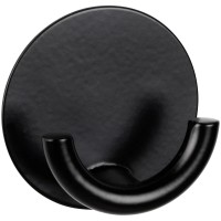 Wenko Stenski kavelj iz legiranega jekla Rondo samolepilen Ø 5,3 cm x 2,5 cm črn
