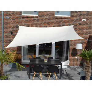 Floracord Štirikotno sončno jadro slonovina 250 x 300 cm z zaščito pred dežjem