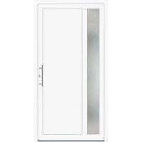 PVC vhodna vrata K011 bela 100 cm x 200 cm levo