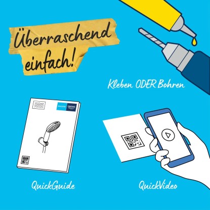 Grohe Komplet stenskega nosilca Vitalio Start 110 2 vrsti curka Rain-Jet
