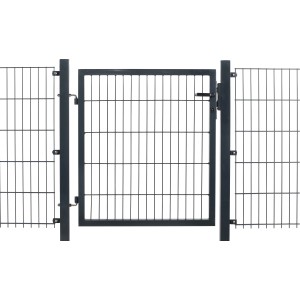 Enojna vrata za panelno žično ograjo s krilom 100 cm x 100 cm antracitna