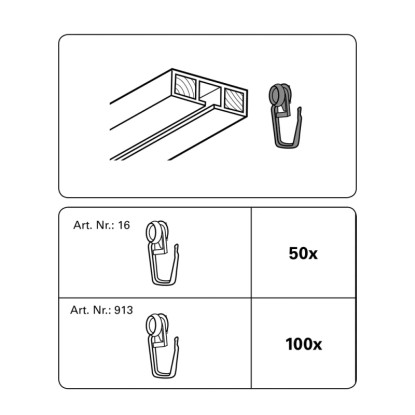 Gardinia Drsni obročki Beli Paket 100 kosov