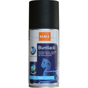 OBI Barvni lak v spreju globoko črni mat wv 150 ml