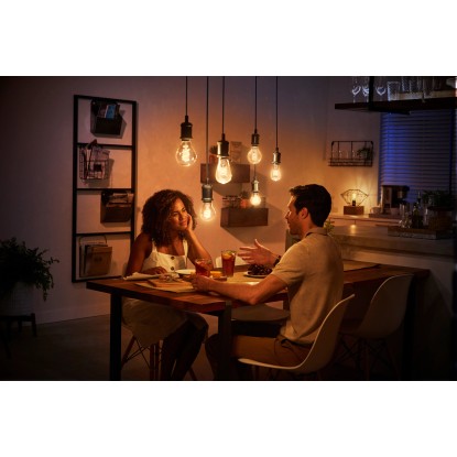 Philips Hue LED-sijalka z nitko ST19 Bela E27 Enojno pakiranje 9 W Bluetooth