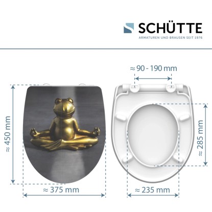 WC-deska Schütte Relaxing Frog duroplast avtomatsko spuščanje hitro odpenjanje