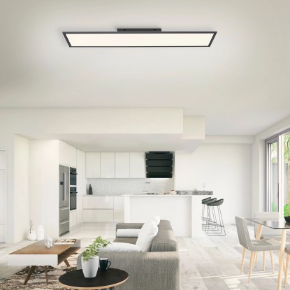 LED plošča Flat 100 x 25 cm ultra plosk dizajn 2700 K - 5000 K Črno-bela