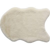 Preproga iz umetnega krzna 60 cm x 90 cm bela