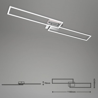 Briloner LED stenska in stropna svetilka z daljinskim upravljalnikom aluminij