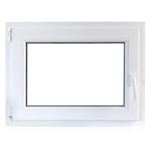 PVC kletno okno TP4000 bela 1000 x 1000 x 60 mm levo