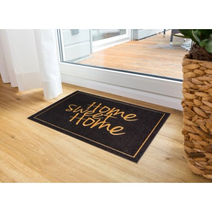 Astra Čistilni predpražnik Homelike 40 x 60 cm Home sweet Home Črna-zlata