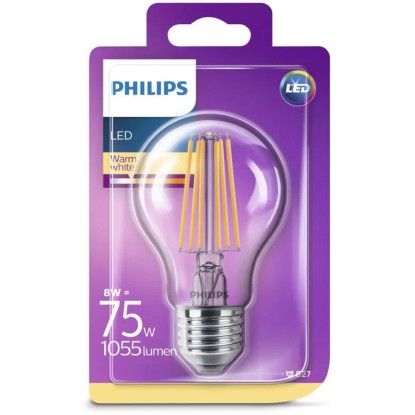 Philips LED-žarnica z nitko E27/8 W (1055 lm) Topla bela ER: A++