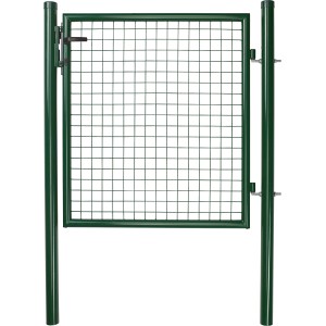 Enojna vrata iz valovite mreže, zelena, 1 m x 0,75 m
