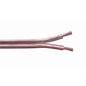 Kabel za zvočnik 2 x 0,75 prozoren 1 m