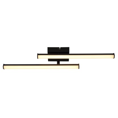Globo LED stropna svetilka Kirina plastika mat črna 500 x 70 x 84 mm