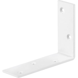 Konstrukcijski kotnik belo prašno lakiran 100 mm x 75 mm x 30 mm