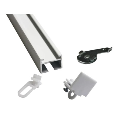 Gardinia Komplet aluminijastih vodil za zavese LUNA 1-kanalno Bela 160 cm