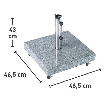 Podstavek za senčnik Denia siv 38,5 kg
