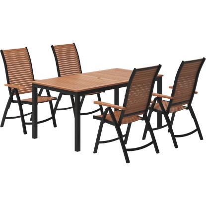 Sedežna garnitura Bonlee 5-delna aluminij siva